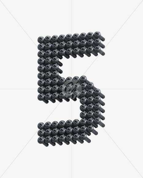 5 from Iron Screws View 5 - 3D Lettering on Yellow Images Creative Fonts - S64395