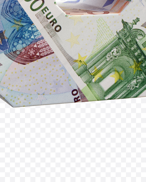 6 from Euro bill alphabet on Yellow Images Creative Fonts - S63687