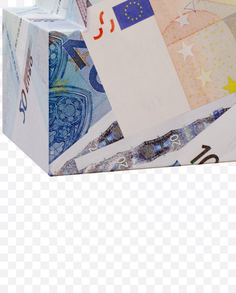 Letter L from Euro bill alphabet on Yellow Images Creative Fonts - S63666