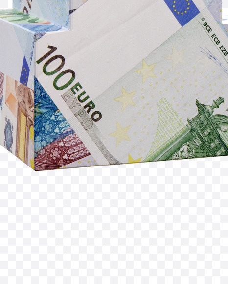 Letter T from Euro bill alphabet on Yellow Images Creative Fonts - S63674