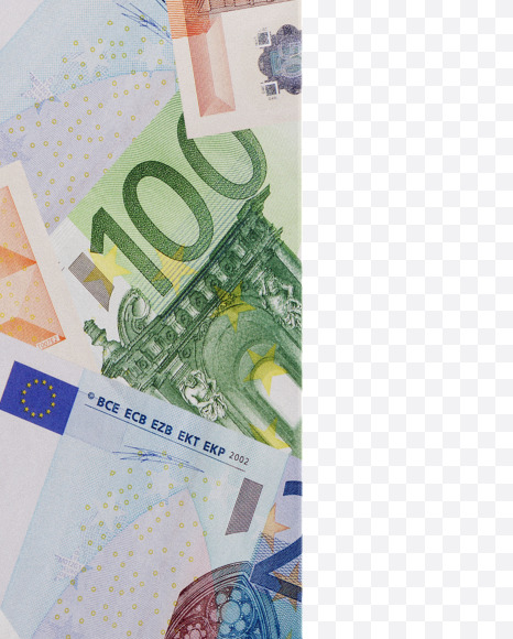 Letter N from Euro bill alphabet on Yellow Images Creative Fonts - S63668