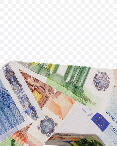 0 from Euro bill alphabet on Yellow Images Creative Fonts - S63681