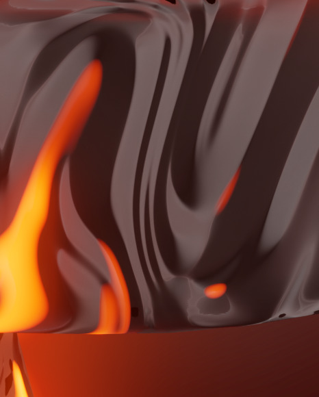 Letter P from Magma Volcano - Stone and lava font on Yellow Images Creative Fonts - S63717