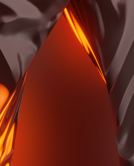 Letter W from Magma Volcano - Stone and lava font on Yellow Images Creative Fonts - S63724