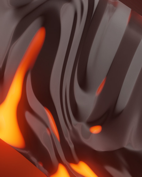 Letter S from Magma Volcano - Stone and lava font on Yellow Images Creative Fonts - S63720