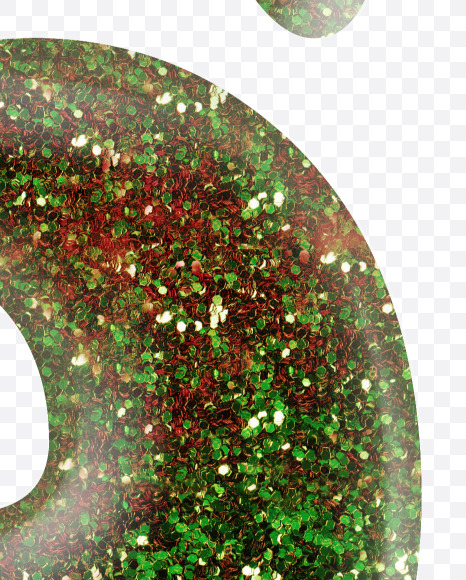 5 from Red and green glitter alphabet on Yellow Images Creative Fonts - S64704