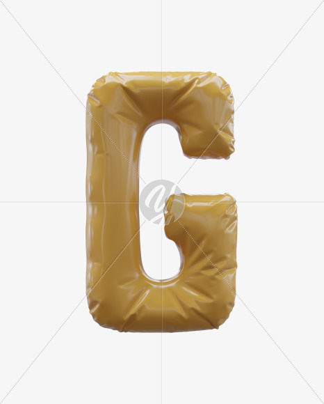 Letter G from Yellow Foil 3D Letters on Yellow Images Creative Fonts - S64986