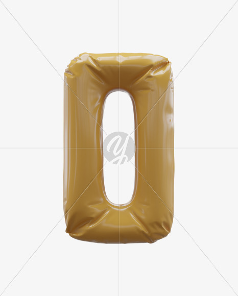 Letter O from Yellow Foil 3D Letters on Yellow Images Creative Fonts - S64994