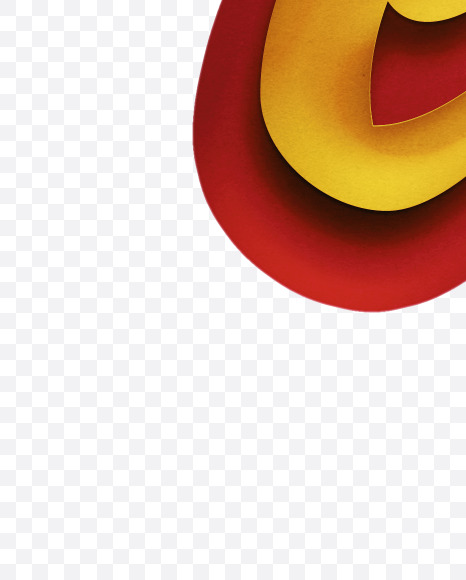 E lowercase from Double Paper Cut Lettering on Yellow Images Creative Fonts - S64926