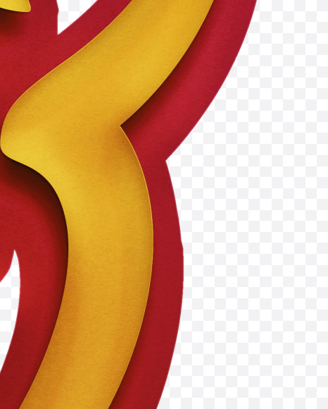 3 from Double Paper Cut Lettering on Yellow Images Creative Fonts - S64951
