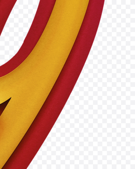 9 from Double Paper Cut Lettering on Yellow Images Creative Fonts - S64957