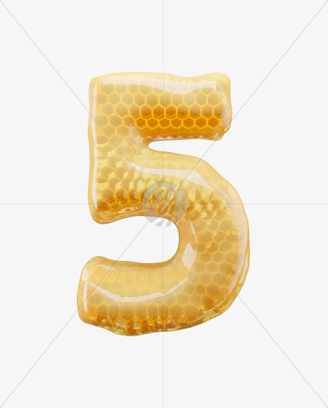 5 from Honey Comb on Yellow Images Creative Fonts - S65188