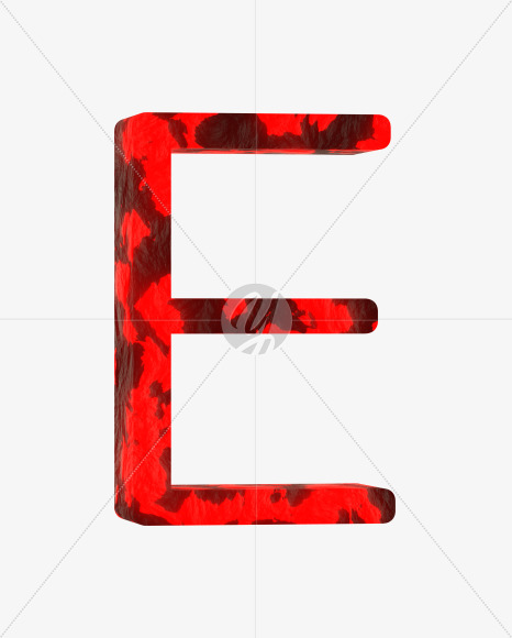 Letter E from Lava Font on Yellow Images Creative Fonts - S65277