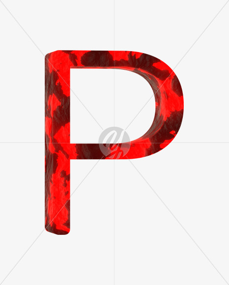 Letter P from Lava Font on Yellow Images Creative Fonts - S65288