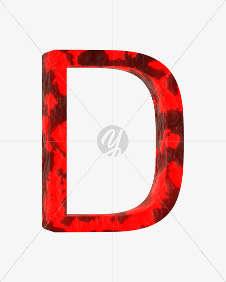 Letter D from Lava Font on Yellow Images Creative Fonts - S65276