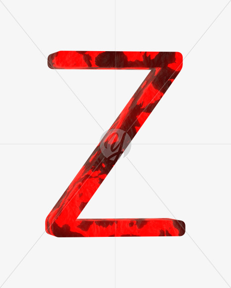 Letter Z from Lava Font on Yellow Images Creative Fonts - S65298