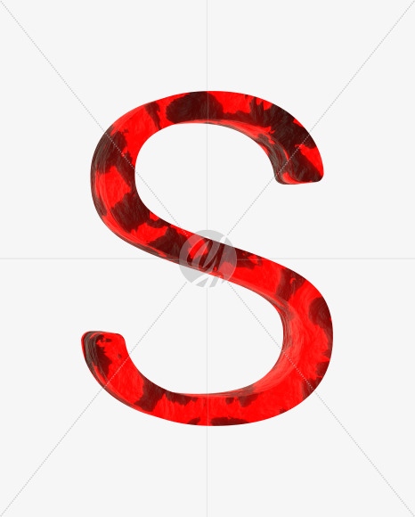 Letter S from Lava Font on Yellow Images Creative Fonts - S65291