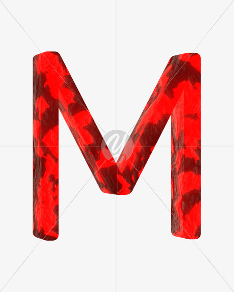 Letter M from Lava Font on Yellow Images Creative Fonts - S65285