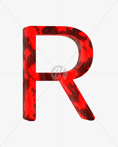 Letter R from Lava Font on Yellow Images Creative Fonts - S65290