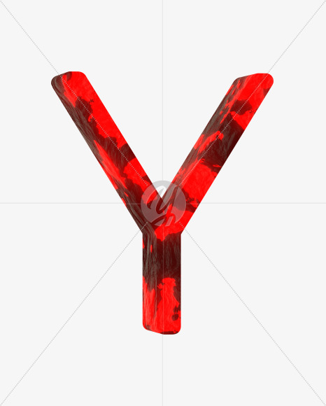 Letter Y from Lava Font on Yellow Images Creative Fonts - S65297