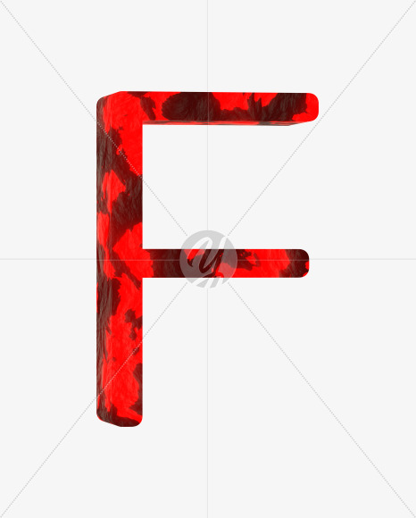 Letter F from Lava Font on Yellow Images Creative Fonts - S65278