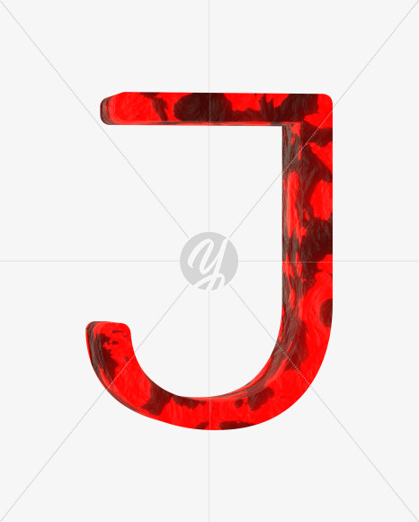 Letter J from Lava Font on Yellow Images Creative Fonts - S65282