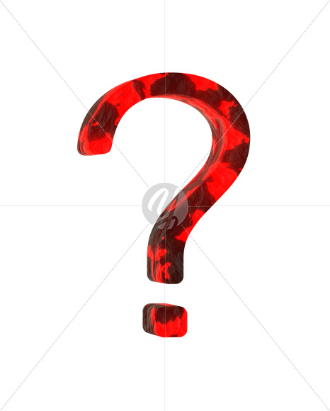 question mark from Lava Font on Yellow Images Creative Fonts - S65311