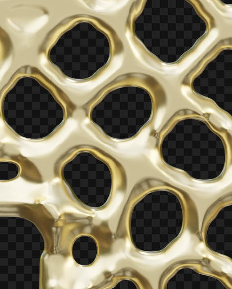 4 from Holey molten gold on Yellow Images Creative Fonts - S65433