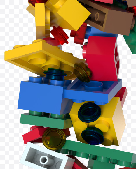 Letter E from Shuffled Colored Bricks Building Blocks Typeface Text on Yellow Images Creative Fonts - S65497