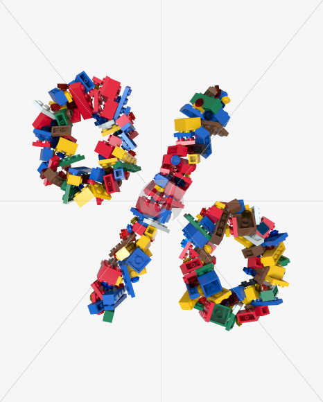 % from Shuffled Colored Bricks Building Blocks Typeface Text on Yellow Images Creative Fonts - S65514