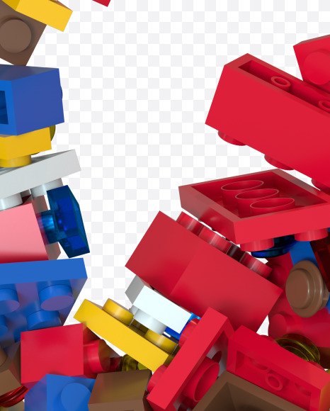 Letter K from Shuffled Colored Bricks Building Blocks Typeface Text on Yellow Images Creative Fonts - S65508