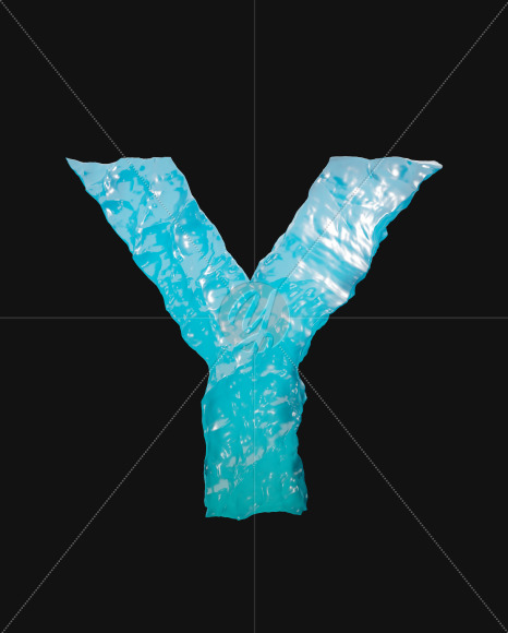 Letter Y from Ocean font on Yellow Images Creative Fonts - S65553