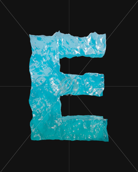 Letter E from Ocean font on Yellow Images Creative Fonts - S65533