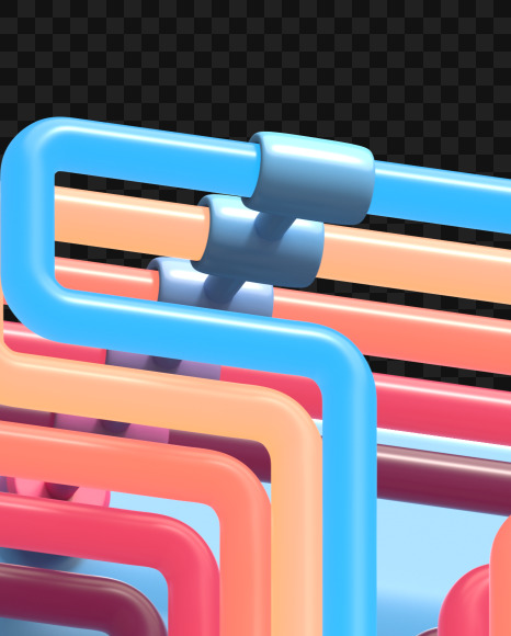 Letter I from Plastic Neon font on Yellow Images Creative Fonts - S65623