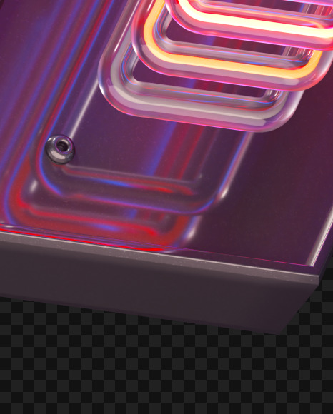 7 from Color Neon font on Yellow Images Creative Fonts - S65732