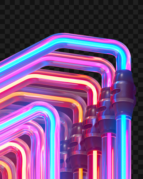 1 from Color Neon font on Yellow Images Creative Fonts - S65726