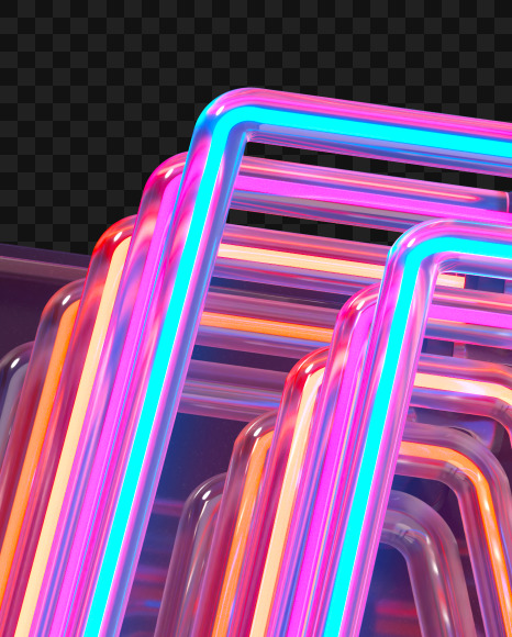 Letter A from Color Neon font on Yellow Images Creative Fonts - S65699