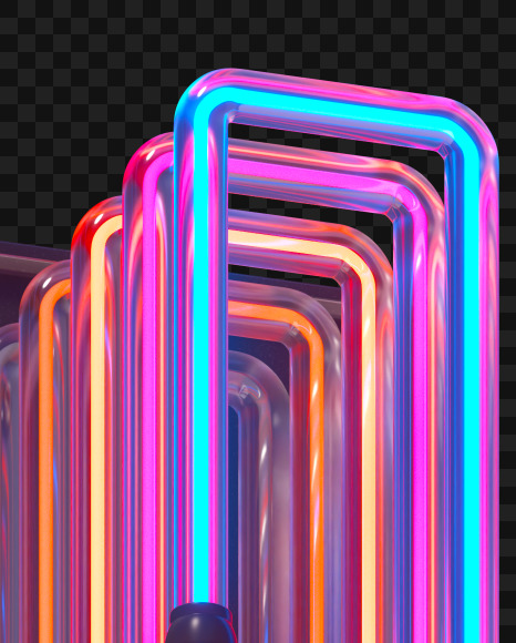 H copy from Color Neon font on Yellow Images Creative Fonts - S65706