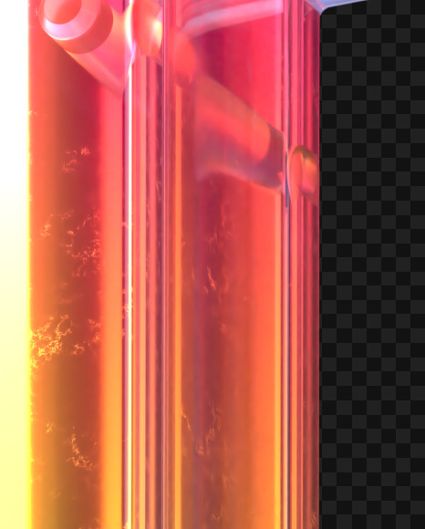 Letter F from Glass Neon font on Yellow Images Creative Fonts - S65783