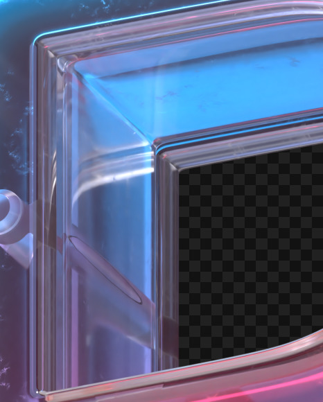 Letter B from Glass Neon font on Yellow Images Creative Fonts - S65779