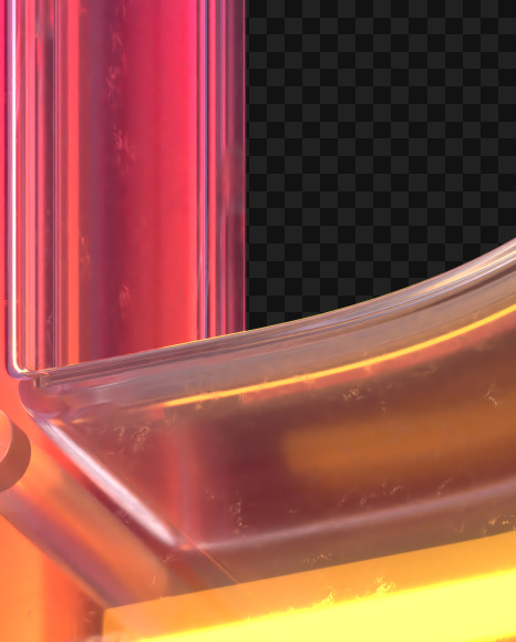 Letter D from Glass Neon font on Yellow Images Creative Fonts - S65781