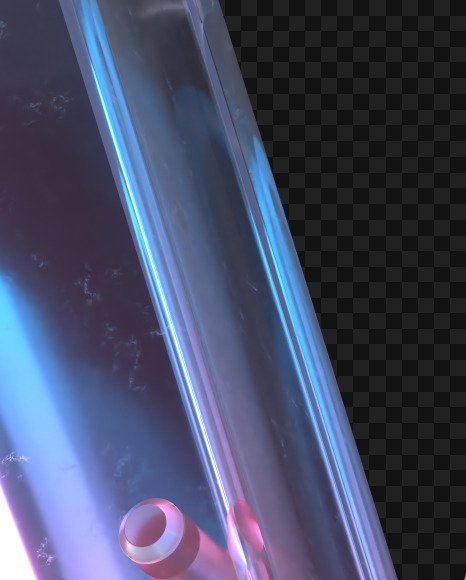 Letter M from Glass Neon font on Yellow Images Creative Fonts - S65790