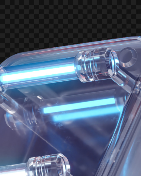 Letter X from Glass Neon alphabet on Yellow Images Creative Fonts - S65880