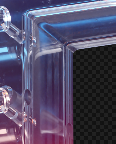 Letter R from Glass Neon alphabet on Yellow Images Creative Fonts - S65874