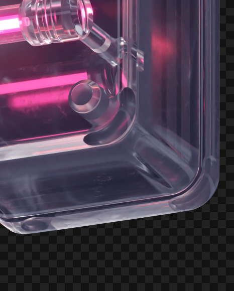 Letter N from Glass Neon alphabet on Yellow Images Creative Fonts - S65870