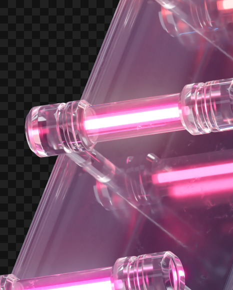 7 from Glass Neon alphabet on Yellow Images Creative Fonts - S65889