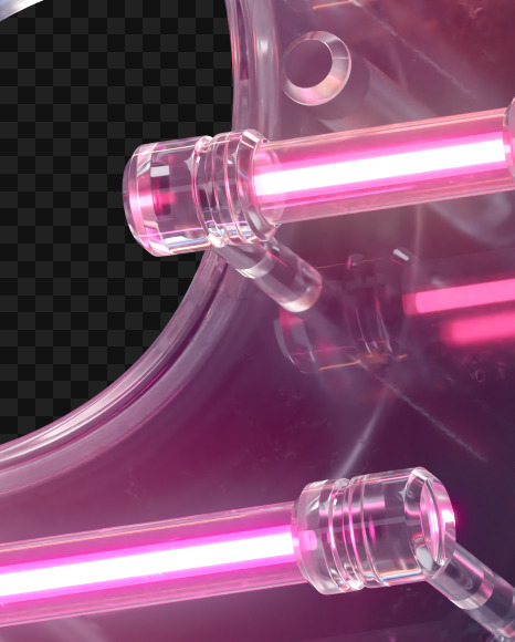 8 from Glass Neon alphabet on Yellow Images Creative Fonts - S65890