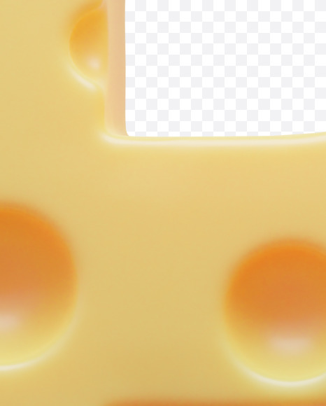 Letter P from Cheese Font on Yellow Images Creative Fonts - S65994