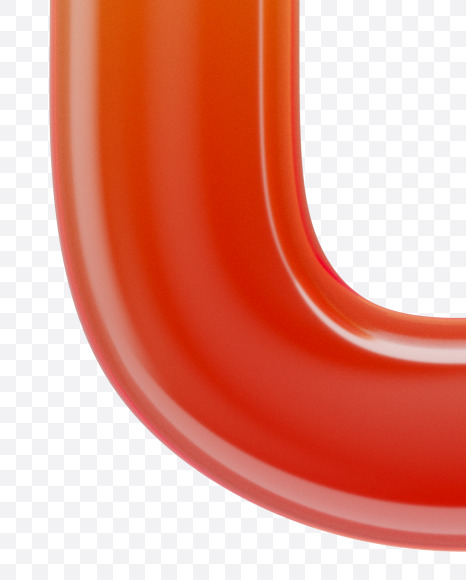 Letter U from Gummy Candy on Yellow Images Creative Fonts - S66383