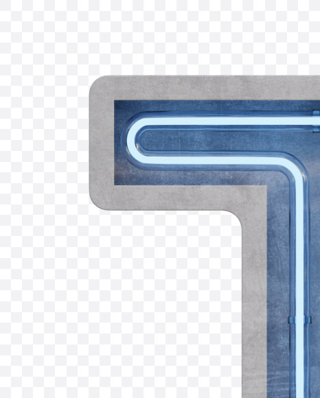 Letter T from Concrete Neon Light Letters View 1 on Yellow Images Creative Fonts - S66804